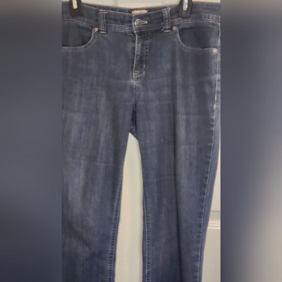 BASS Heritage 6 Blue Straight Leg Dark Wash Denim Women's Classic Jeans - Picture 2 of 7